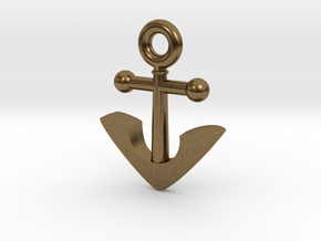 Anchor Pendant in Natural Bronze