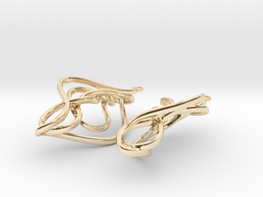 Twisted Drop Earrings  in 14k Gold Plated Brass
