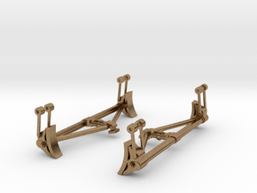 Creco Brake Beam Support in Natural Brass