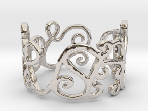 Love Ring Design Ring Size 6.75 in Platinum