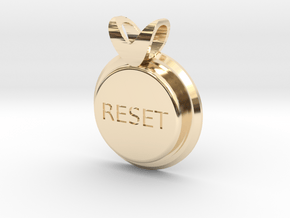 Press Reset necklace pendant in 14K Yellow Gold