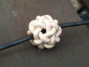 Rope Bead (L) in Natural Silver