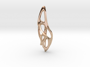 Voronoi Pendant top  in 14k Rose Gold Plated Brass
