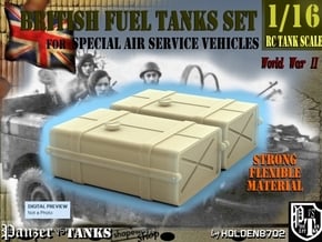 1-16 SAS Jeep Fuel Tanks in Black Natural Versatile Plastic
