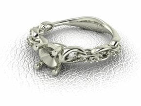 Link ring NO STONES SUPPLIED in 14k White Gold