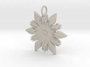 Elegant Chic Flower Pendant Charm in Natural Sandstone