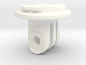 GoPro / Garmin Quarter-Turn Adapter Mount in White Processed Versatile Plastic: Small