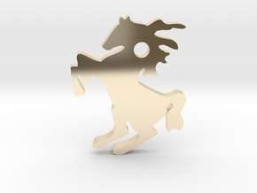 Horse Pendant in 14k Gold Plated Brass