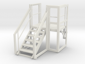 Pump House Stairs in O in White Natural Versatile Plastic