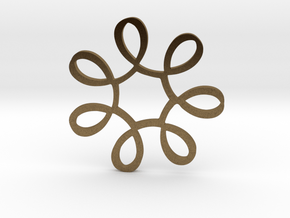 Looped Circle Pendant in Natural Bronze