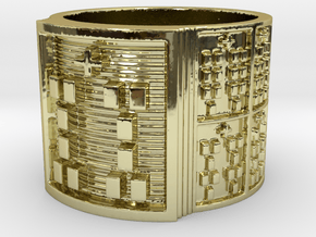 RING BABA IWORI MEYI Ring Size 14 in 18k Gold Plated Brass