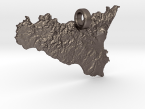 Pendente di Sicilia in Polished Bronzed Silver Steel