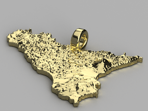 Pendente di Sicilia in 14k Gold Plated Brass