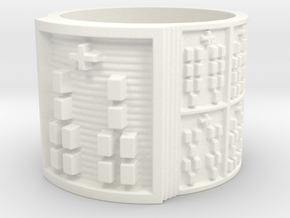 BABA IROSO MEYI Ring Size 13.5 in White Processed Versatile Plastic