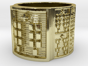 BABA OKANA MEYI Ring Size 14 in 18k Gold Plated Brass