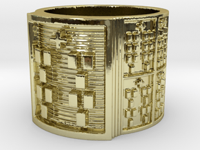 BABA ORAGUN Ring Size 11-13 in 18k Gold Plated Brass: 12 / 66.5