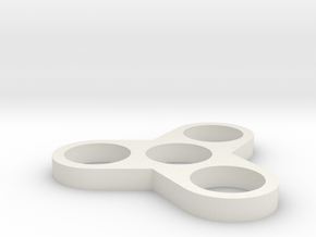 RoundSpinnerV3 in White Natural Versatile Plastic