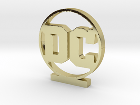DC Logo in 18k Gold Plated Brass