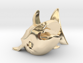 Whale Shark Cord Holder in 14k Gold Plated Brass