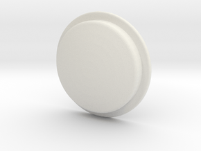 TLF# -  Shabby Button in White Natural Versatile Plastic