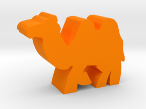Game Piece, Asian Camel in Orange Processed Versatile Plastic