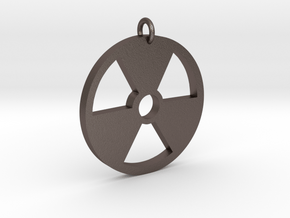 Radioactive Pendant in Polished Bronzed Silver Steel