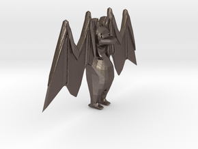  Character Toon Bat  in Polished Bronzed Silver Steel: Large