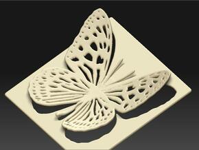 Butterfly in White Natural Versatile Plastic
