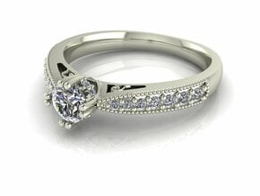 Classic Solitaire 17 NO STONES SUPPLIED in Fine Detail Polished Silver