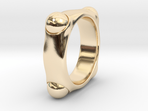 Quoc - Ring in 14k Gold Plated Brass: 9 / 59