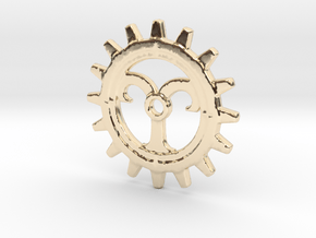 Aries Gear in 14k Gold Plated Brass