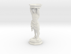 Column: Standing figure with base in White Natural Versatile Plastic