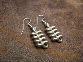 Dangletwyst Earrings in Polished Bronzed Silver Steel