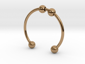 Bead Bracelet in Polished Brass (Interlocking Parts)