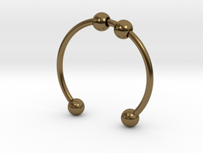 Bead Bracelet in Polished Bronze (Interlocking Parts)