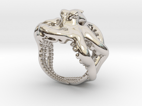 Octopus Ring2 15mm in Platinum