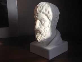 Epicurus Bust 6 inches in White Natural Versatile Plastic