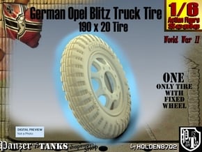 1-6 Opel Blitz Tire 190x20 in White Natural Versatile Plastic