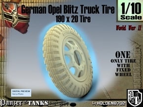 1-10 Opel Blitz Tire 190x20 in White Natural Versatile Plastic