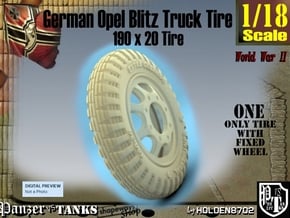 1-18 Opel Blitz Tire 190x20 in White Natural Versatile Plastic