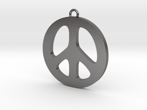 Peace Pendant in Polished Nickel Steel