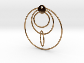 Loop Earring in Polished Brass (Interlocking Parts)
