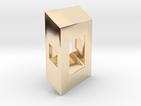 40 Degree ::: Square Pendant ::: v.01 in 14k Gold Plated Brass