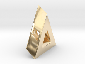 40 Degree ::: Triangle Pendant ::: v.01 in 14k Gold Plated Brass