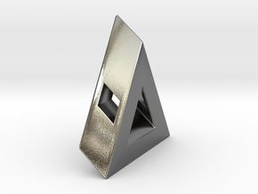 40 Degree ::: Triangle Pendant ::: v.01 in Polished Silver