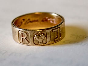 R + J Ring in Natural Bronze: 7 / 54