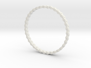 Spirală Bangle in White Natural Versatile Plastic: Small