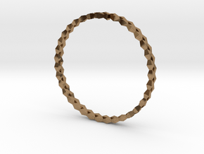 Spirală Bangle in Natural Brass: Small