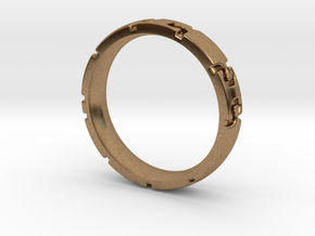 Puzzle connections Ring  in Natural Brass: 7 / 54