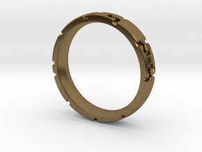 Puzzle connections Ring  in Natural Bronze: 7 / 54